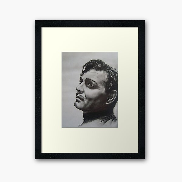 CLARK GABLE..PENCIL ON PAPER Framed Art Print