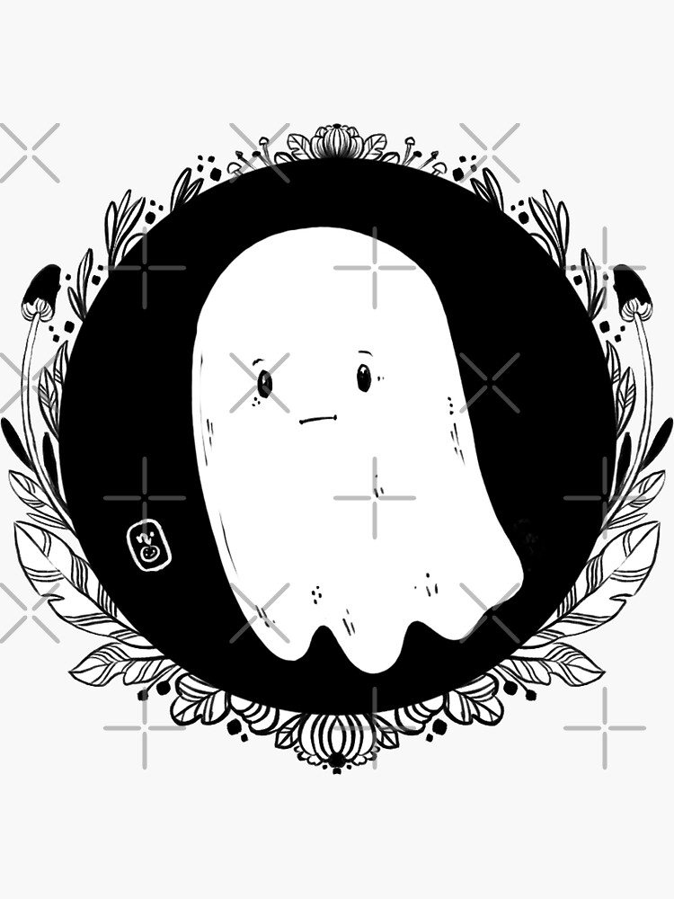 Sad Black White Little Ghost by nykiway