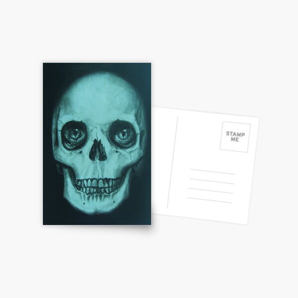 BLUE SKULL - 1 Postcard