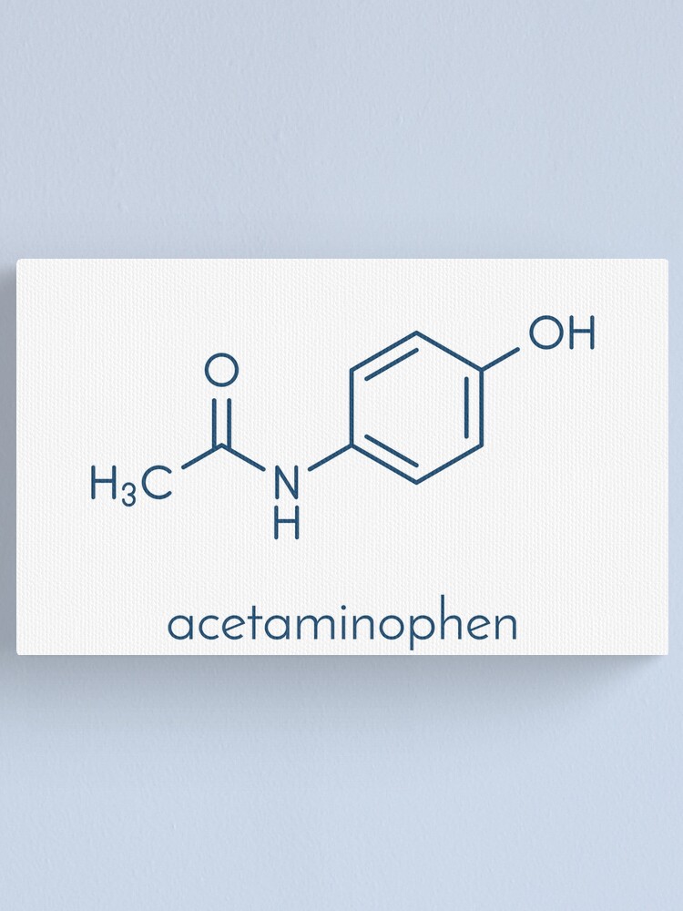 Lienzo Paracetamol Acetaminofeno Molécula De Fármaco Analgésico Se Utiliza Para Reducir La 4808