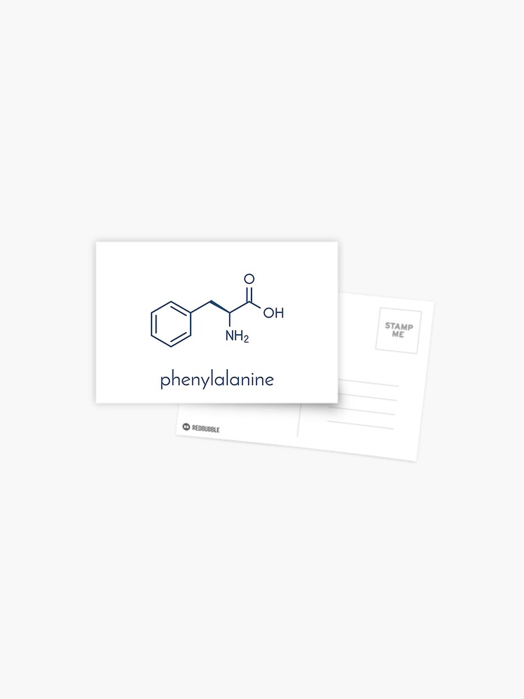 Phenylalanine L Phenylalanine Phe F Amino Acid Molecule Postcard By Molekuul Redbubble