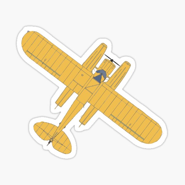 Piper Cub on Floats Design Sticker