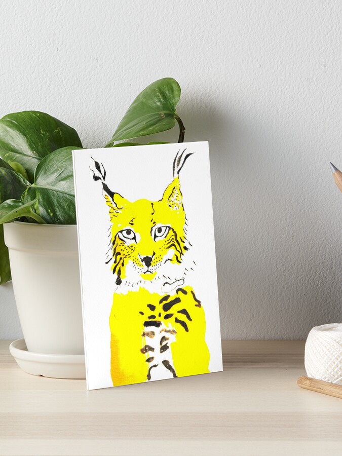 Impression Rigide Faune Chat Sauvage Sauvage Chat Chat Illustre Tirage De Chat Chat De Dessin Noir Et Blanc Catoftheday Chaton Chat Amour De Chat Chat Par Superkolouch Redbubble