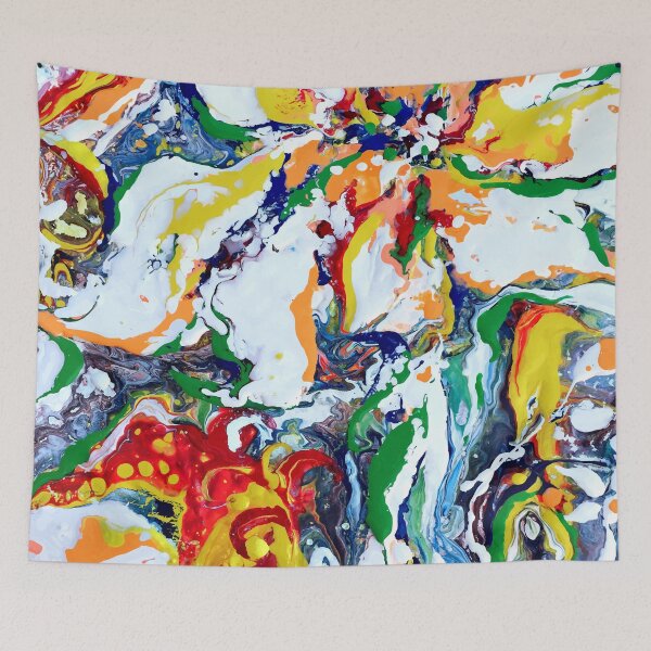 Item preview, Abstrait multicolor flowers designed and sold by nataliakuruch.