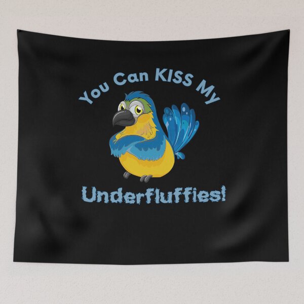Item preview, Blue Gold Macaw Parrot Kiss Underfluffies  designed and sold by einsteinparrot.