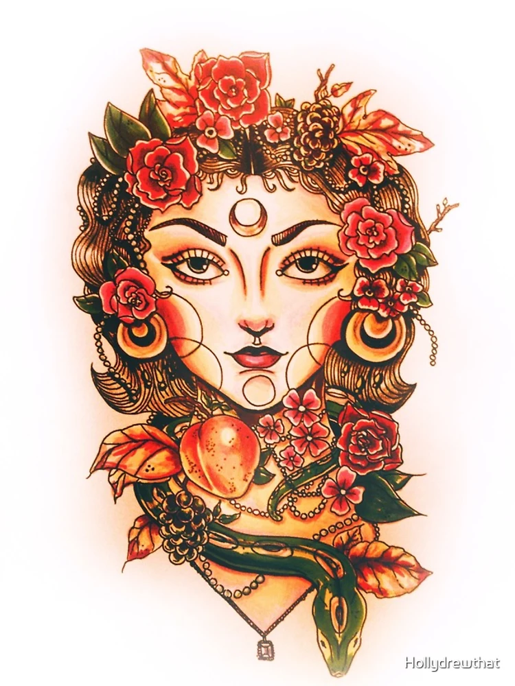 Thumbnail 4 of 4, iPhone Case, Neotraditional Woman designed and sold by Hollydrewthat.