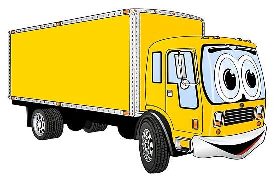  Large Yellow  Delivery Truck  Cartoon  Posters by Scott 