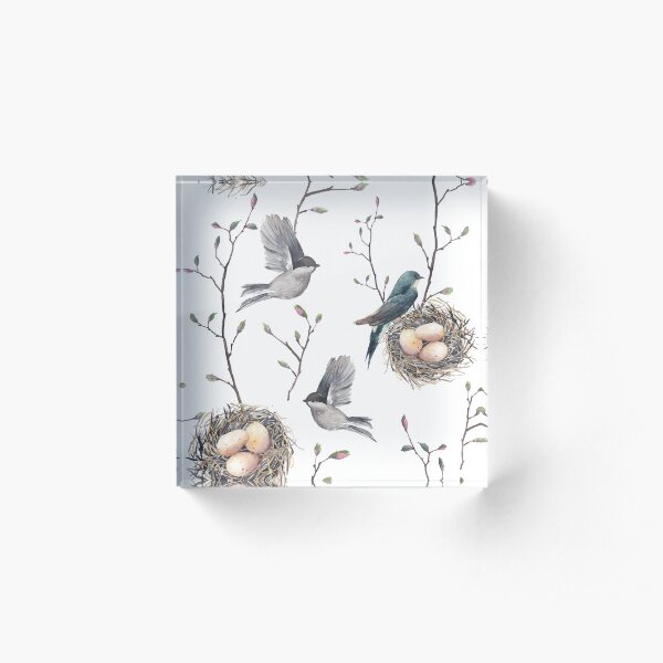 Nesting Birds Acrylic Block