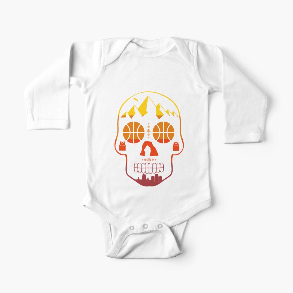 Red Rock Sugar Skull Baby One Piece By Thelakeeffect Redbubble