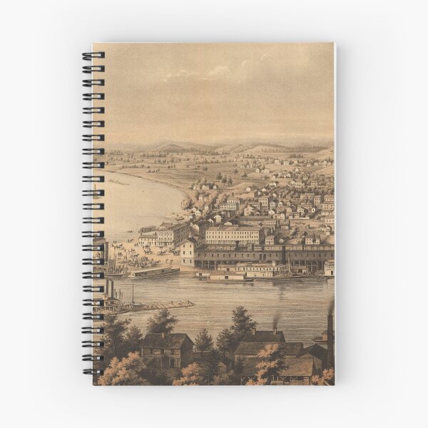 Item preview, Vintage Pictorial Map of Parkersburg WV (1861) designed and sold by BravuraMedia.