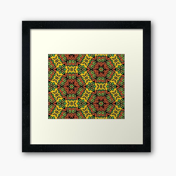 Woodland Retro Floral Garden Framed Art Print