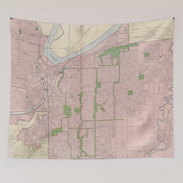 Item preview, Vintage Map of Kansas City MO (1912) designed and sold by BravuraMedia.