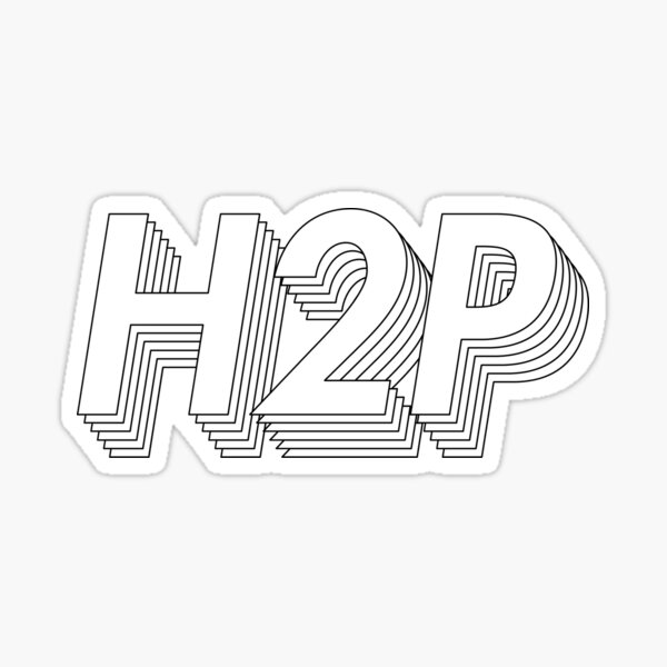 White Retro H2P Sticker