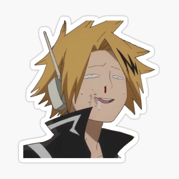 BNHA/MHA Dumb Denki Kaminari Sticker Glossy Sticker.