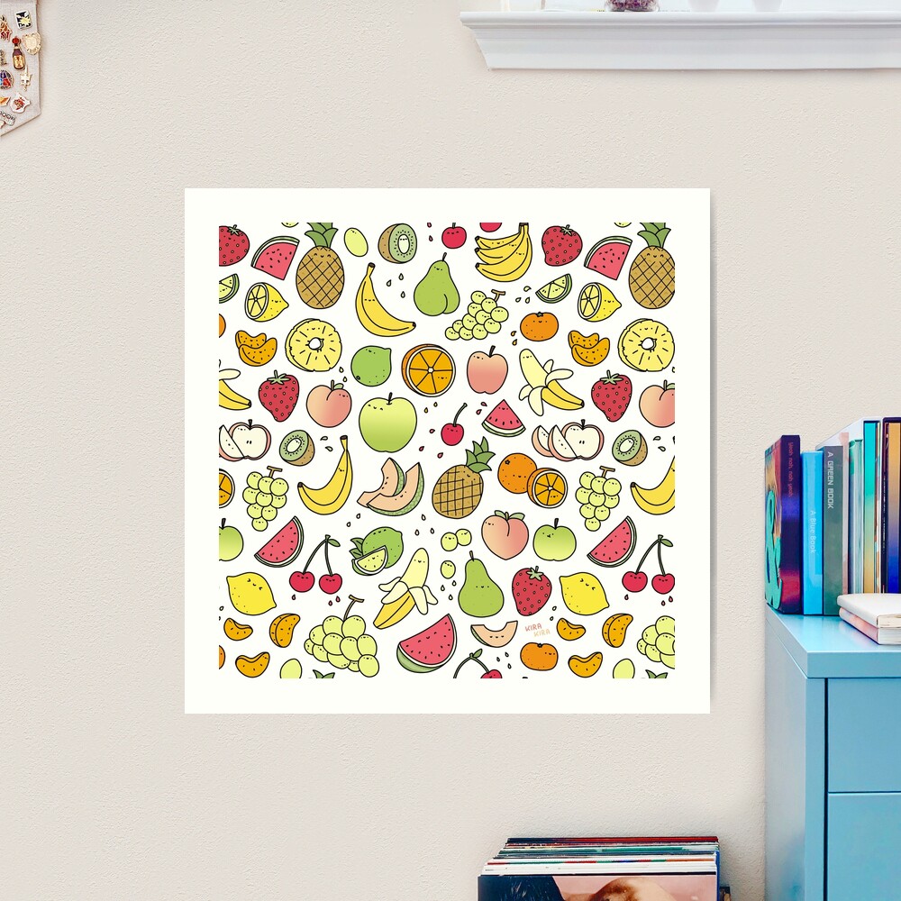 Juicy Fruits Doodle Art Print – KiraKiraDoodles