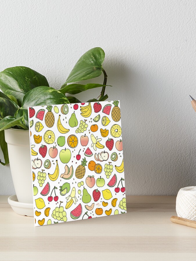 Juicy Fruits Doodle Art Print