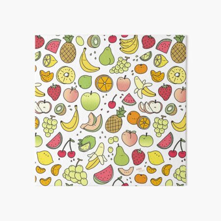 Juicy Fruits Doodle Art Board Print