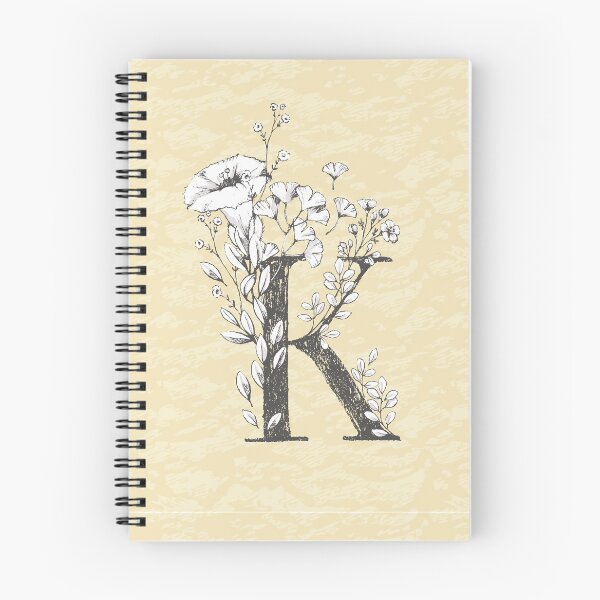 Item preview, Flowered Initials - Lemon - K designed and sold by Anguru.