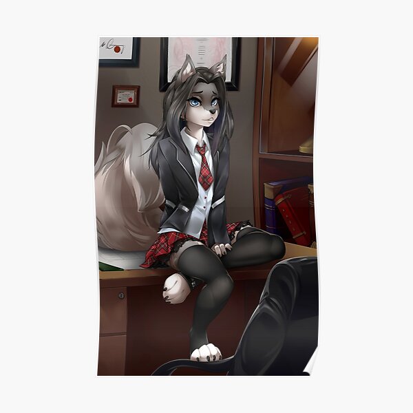 Schoolgirl Grey Poster
