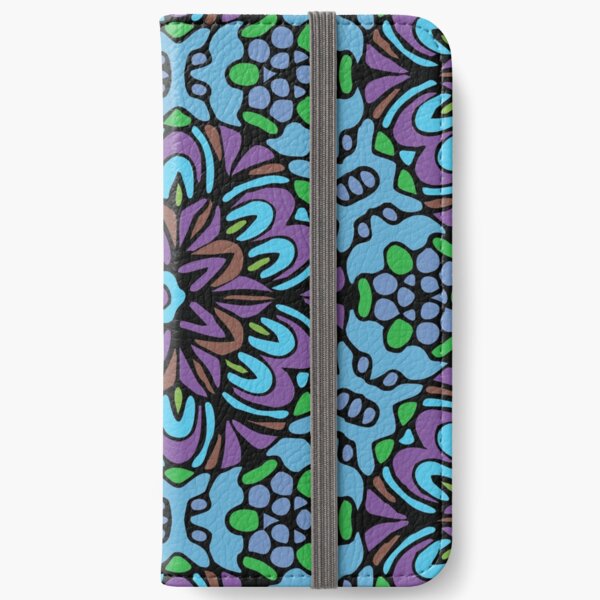Blue Prince Retro Flower iPhone Wallet