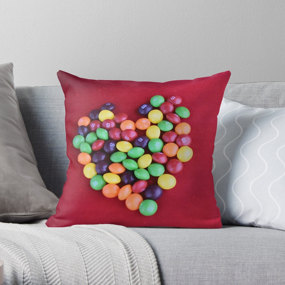 skittles plush pillow