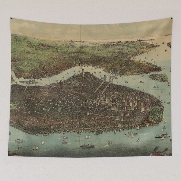 Item preview, Vintage Pictorial Map of New York City (1905) designed and sold by BravuraMedia.