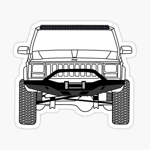 Lifted Jeep Cherokee Sticker By Tylervoth Redbubble