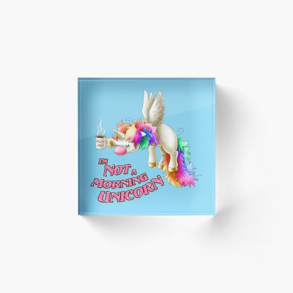 Item preview, I'm Not a Morning Unicorn designed and sold by FreeFox.