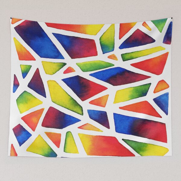 Item preview, Primary Rainbow Stained Glass Mosaic designed and sold by ClaireRossDes.