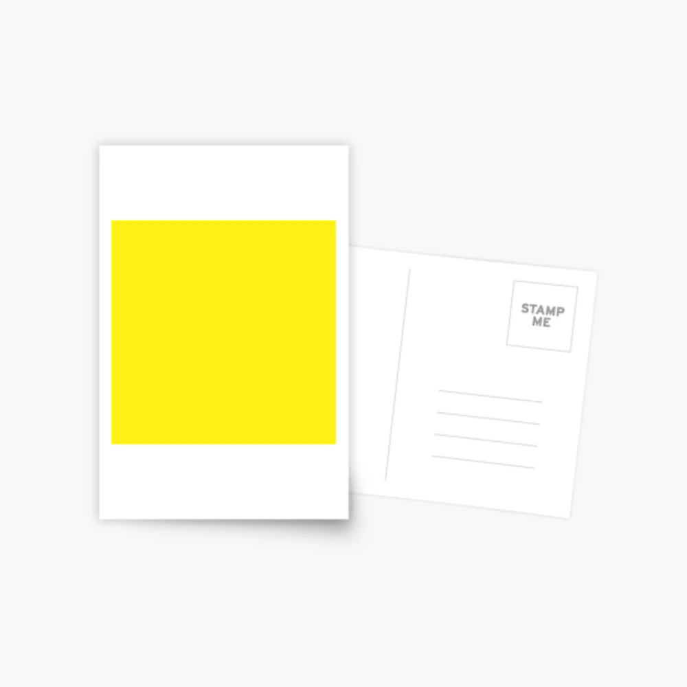 Bright happy lemon yellow color solid plain block colour