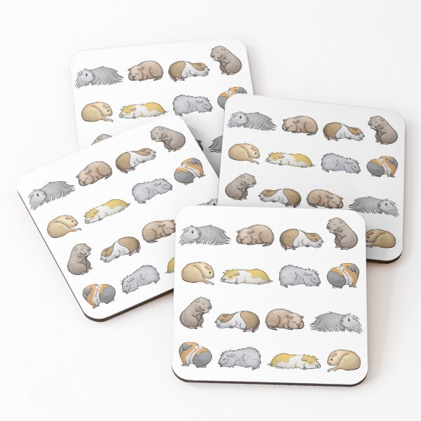Item preview, Sleepy Guinea Pigs designed and sold by cupofcolour.