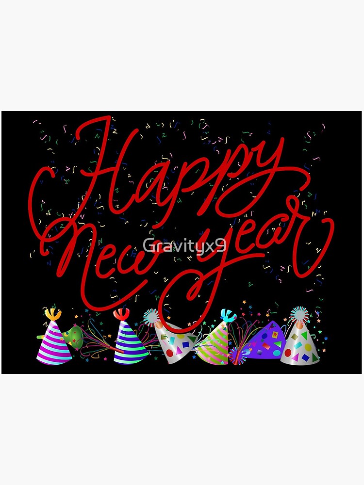 Happy New Year 2021 Confetti and streamers Maglietta 