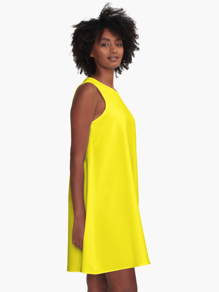 Yellow a line on sale dress