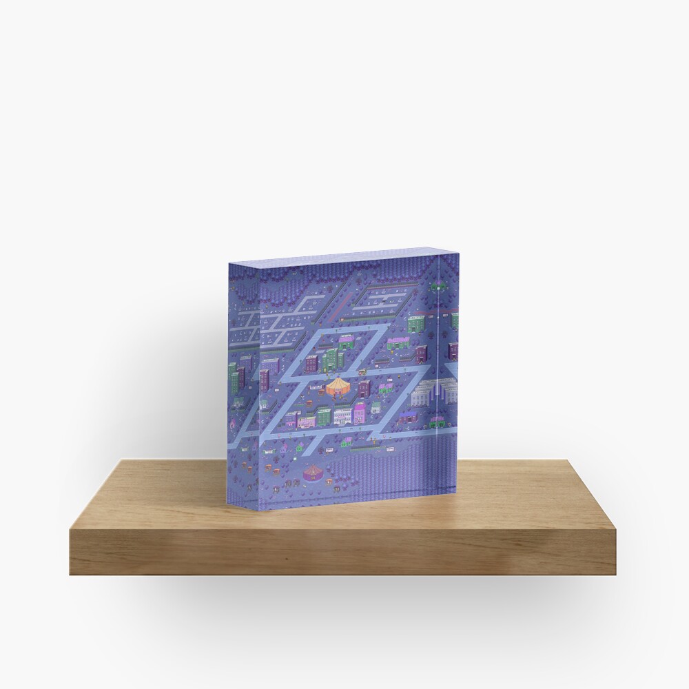 Earthbound Threed Map Acrylic Block By Gin Nek Shop Redbubble