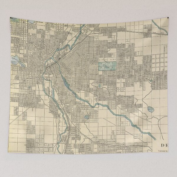 Item preview, Vintage Map of Denver Colorado (1901) designed and sold by BravuraMedia.