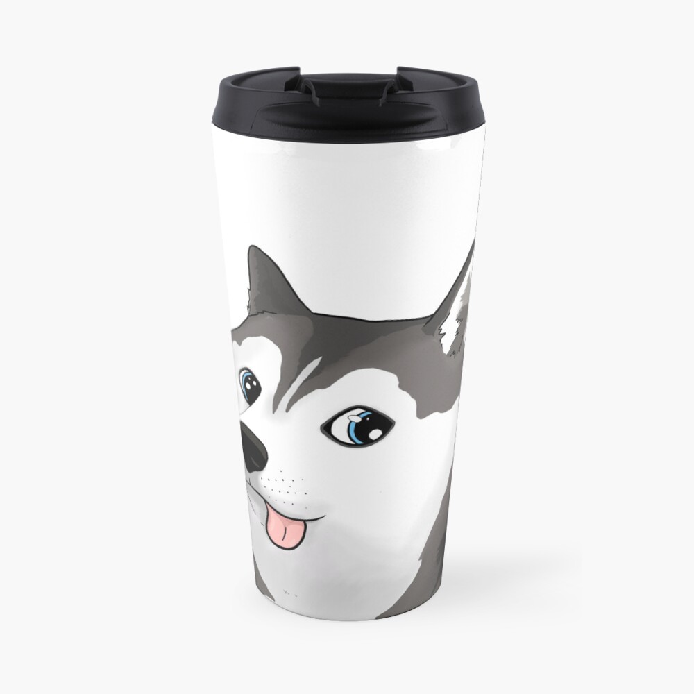 siberian husky doge / moonmoon meme Travel Mug