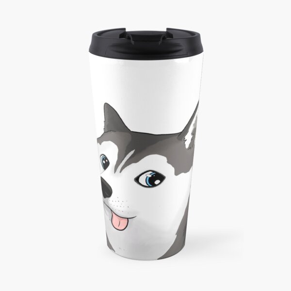 siberian husky doge / moonmoon meme Travel Mug