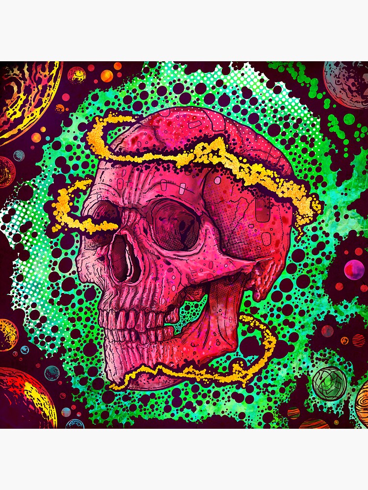 SPACE SKULL by dustinparkerart