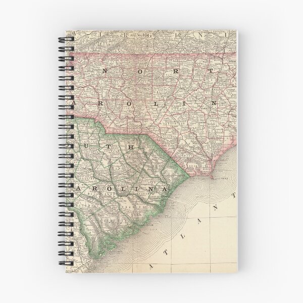 Item preview, Vintage Map of The Carolinas (1879) designed and sold by BravuraMedia.