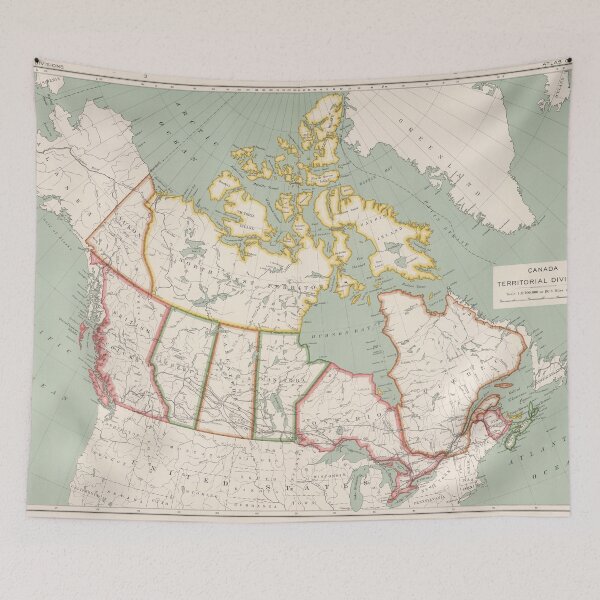 Item preview, Vintage Map of Canada (1915) designed and sold by BravuraMedia.