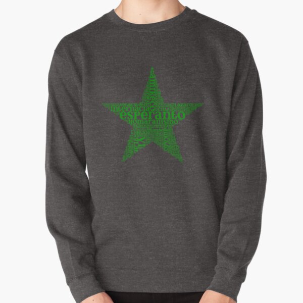 Stelforma Vortnebulo - Star-shaped Word Cloud in Esperanto Pullover Sweatshirt