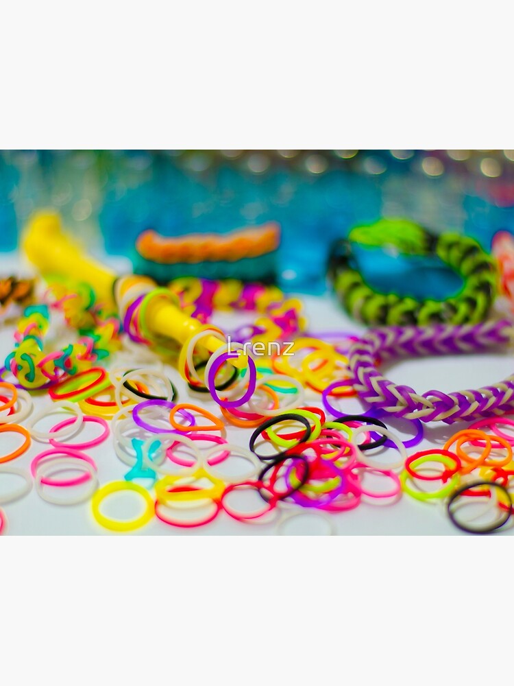 Multi-Color Mini Rubber Bands Poster for Sale by Lrenz