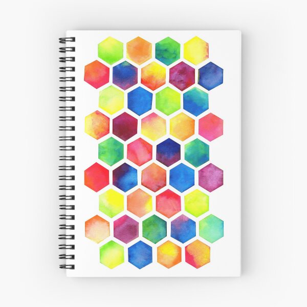 Item preview, Bright Watercolor Hexagons designed and sold by ClaireRossDes.