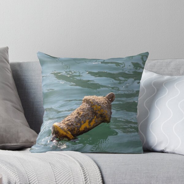 Item preview, Yellow buoy covered with seashells in clearwater. designed and sold by EG Creativity Art.