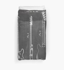 Funda nórdica Fender Bass Patent - Fender Guitar Art - Black Chalkboard