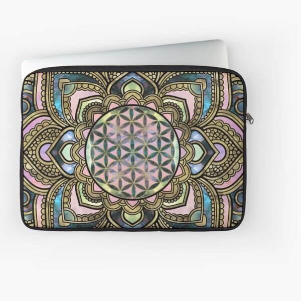 Vista previa del artículo con la obra «Flor de la Vida en Lotus - Mármol y Oro», diseñado y vendido por Nartissima.
