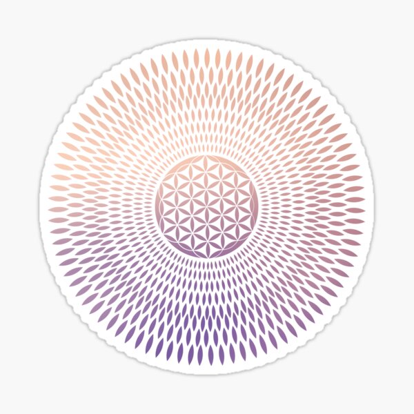 Flower of Life - pastel purple Sticker