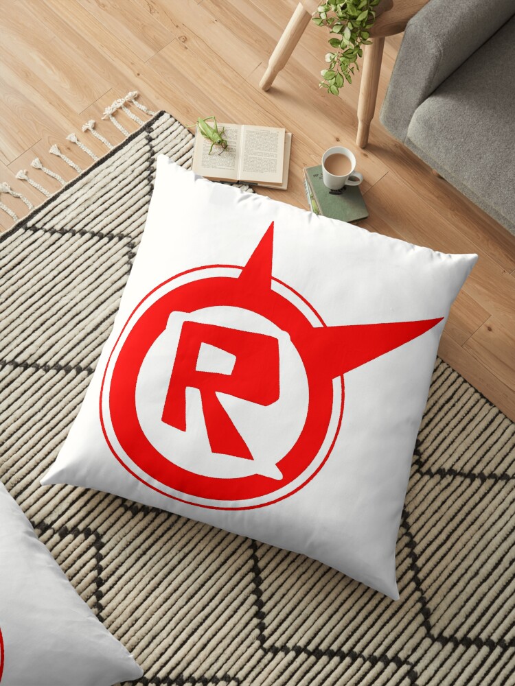 Roblox Logo Remastered Floor Pillow By Lukaslabrat Redbubble - roblox logo remastered hardcover journal by lukaslabrat redbubble