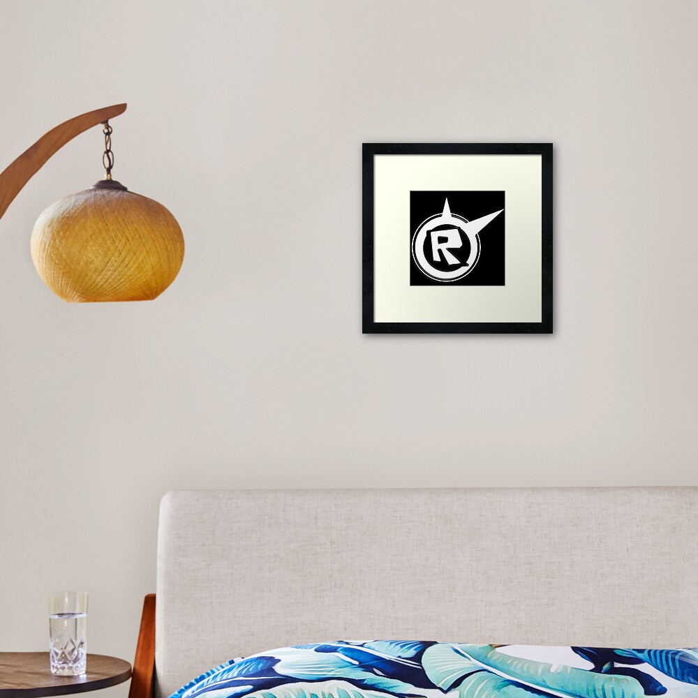 Roblox Logo Remastered Black Framed Art Print By Lukaslabrat Redbubble - roblox logo remastered black laptop sleeve by lukaslabrat