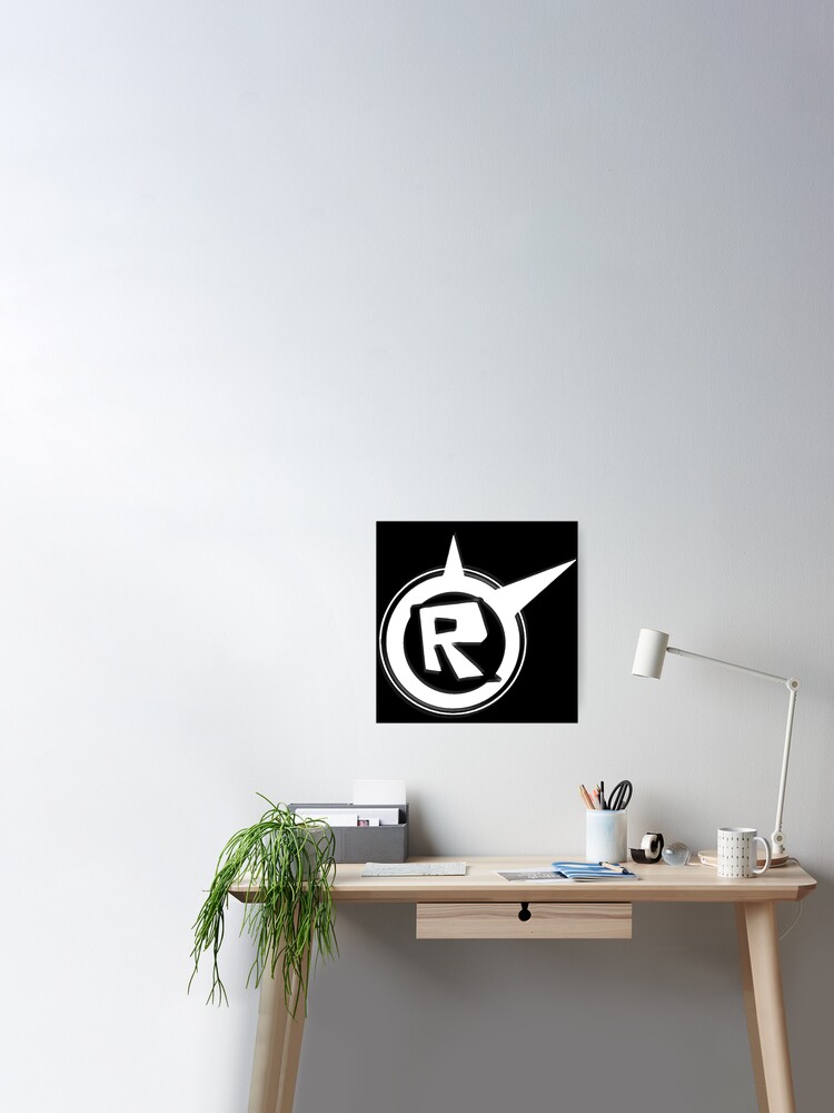 Roblox Logo Remastered Black Poster By Lukaslabrat Redbubble - roblox logosu siyah